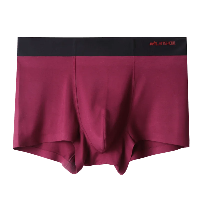 Breathable seamless copper fiber antibacterial men boxer