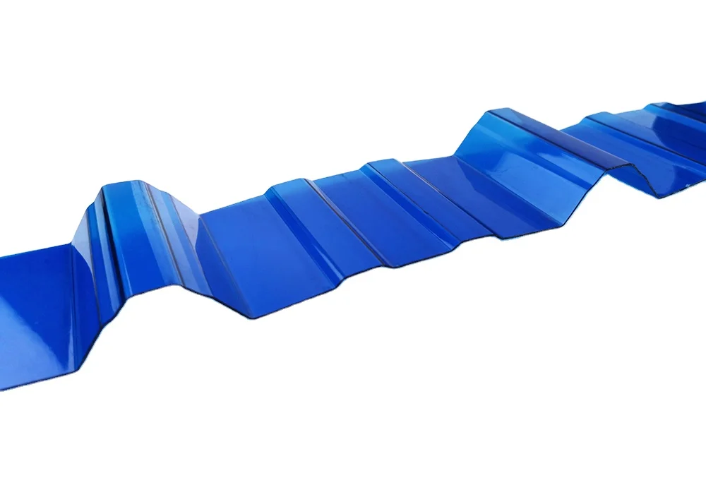 Custom design green blue transparent orange  polycarbonate corrugated roofing wave sheet