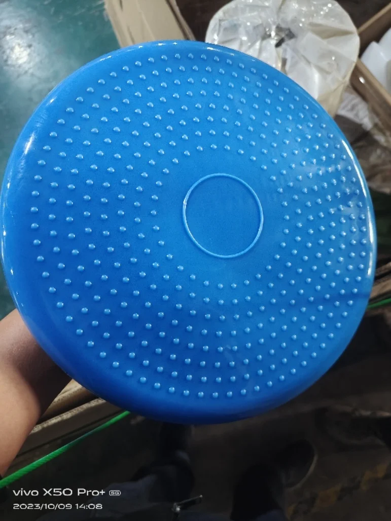 YangFit eco-friendly custom stability balance disc gym pvc air inflatable massage balance seat cushion with 34cm diameter