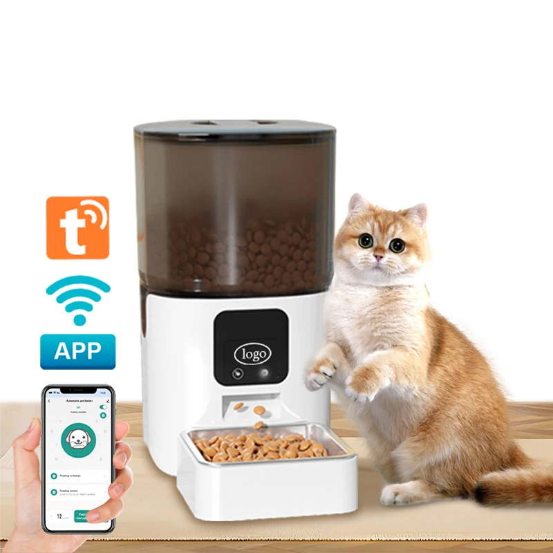 New Products Pet Accessories Wholesale OEM Pet Feeder Smart Food Dispenser Automatic Food Feeder Dispenser for Cats
