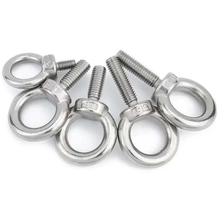 M8 M10 M12 M16 Stainless Steel SS SUS 304 316 316L A2 A4 70 80 Full Thread Lifting Eye Bolt DIN580