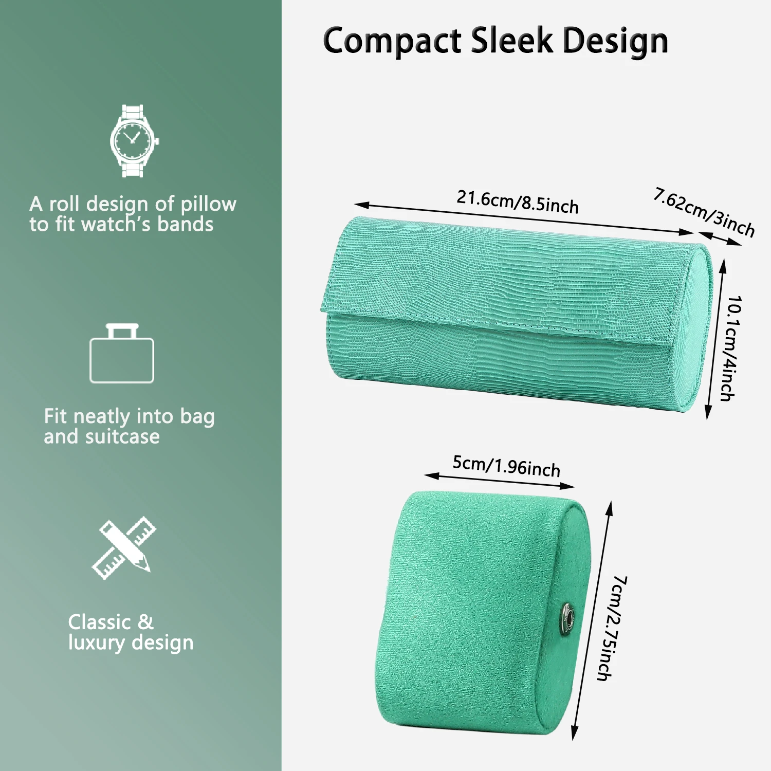 Luxury 3-Slot PU Leather Watch Roll Case with Custom Logo Luxury Storage Box for Travel and Watch Bands