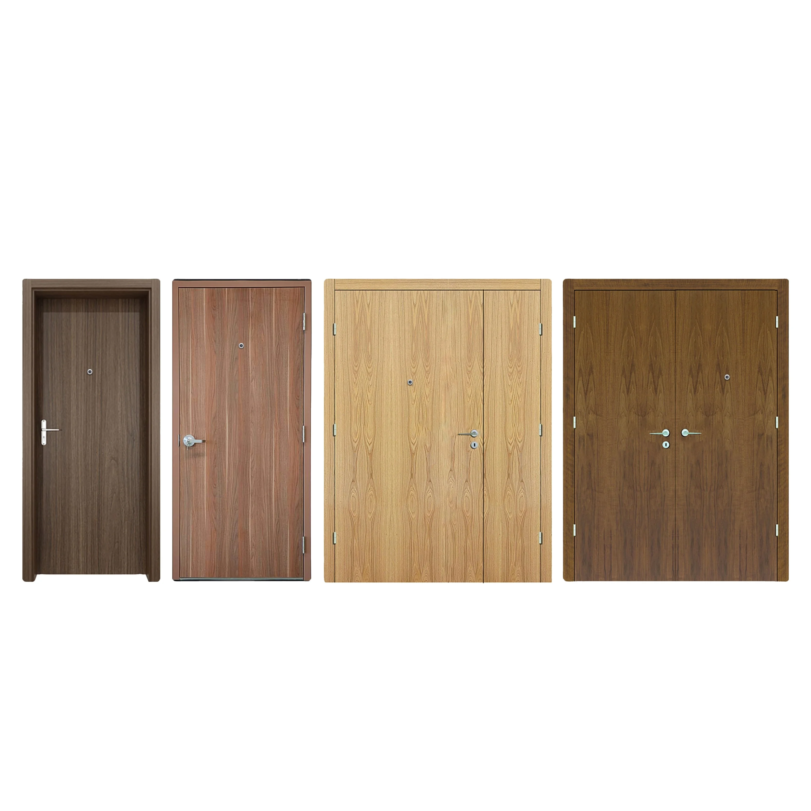 Soundproof solid wooden hotel door UL listed 90 mins fire rated interior  apartment fire proof doors