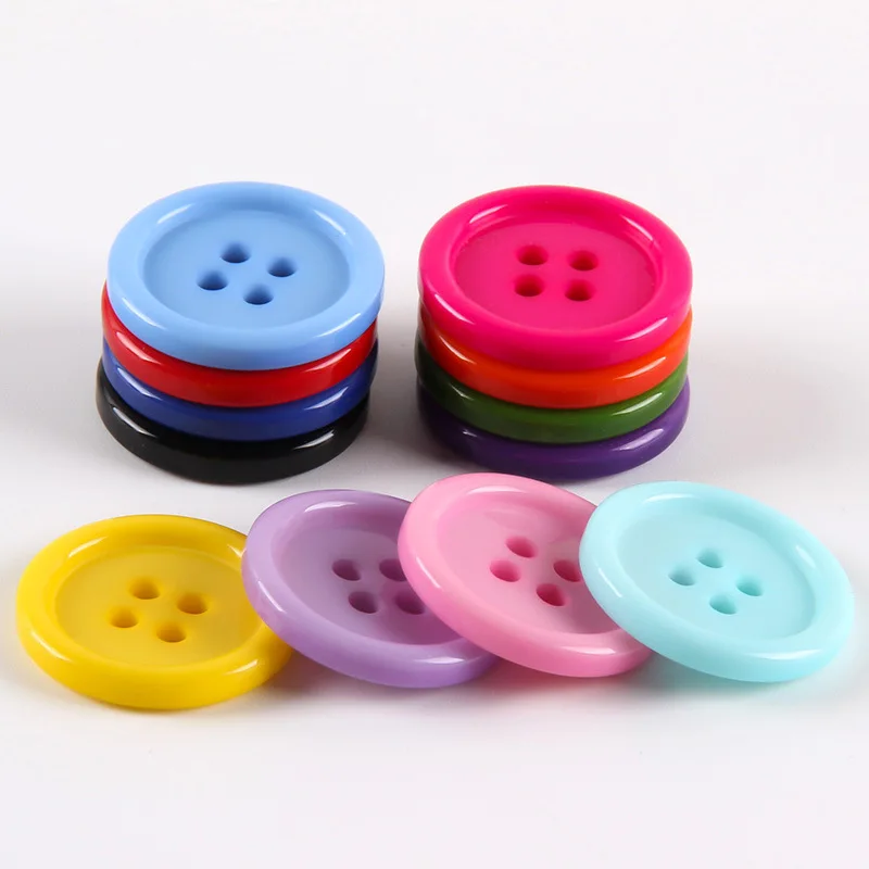 custom wholesale colorful plastic shirt buttons 4 holes button for shirts