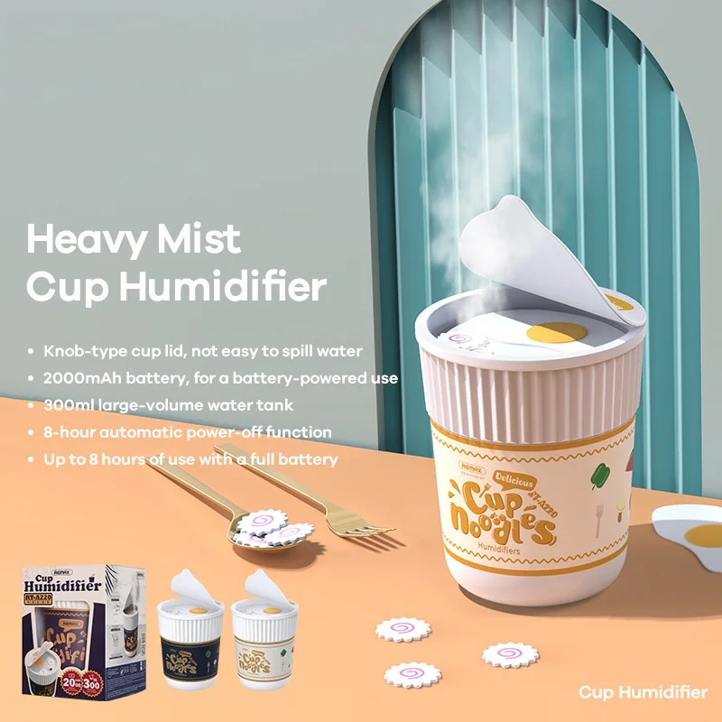 Tiktok Creative USB Cup Noodles innovations ultrasonic H2o Humidifier USB desktop Wireless Portable Mini Air Humidifier