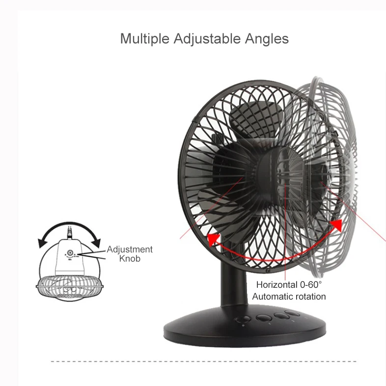 2022 New USB desktop oscillating fan room stand 6 inch cooling electric air fan celling fan