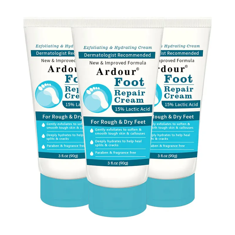 Oem Improved Skin Health  Exfoliator and Moisturizer for Dry Skin Foot Cream for Dry Cracked Heels with 15% Lactic Acid
