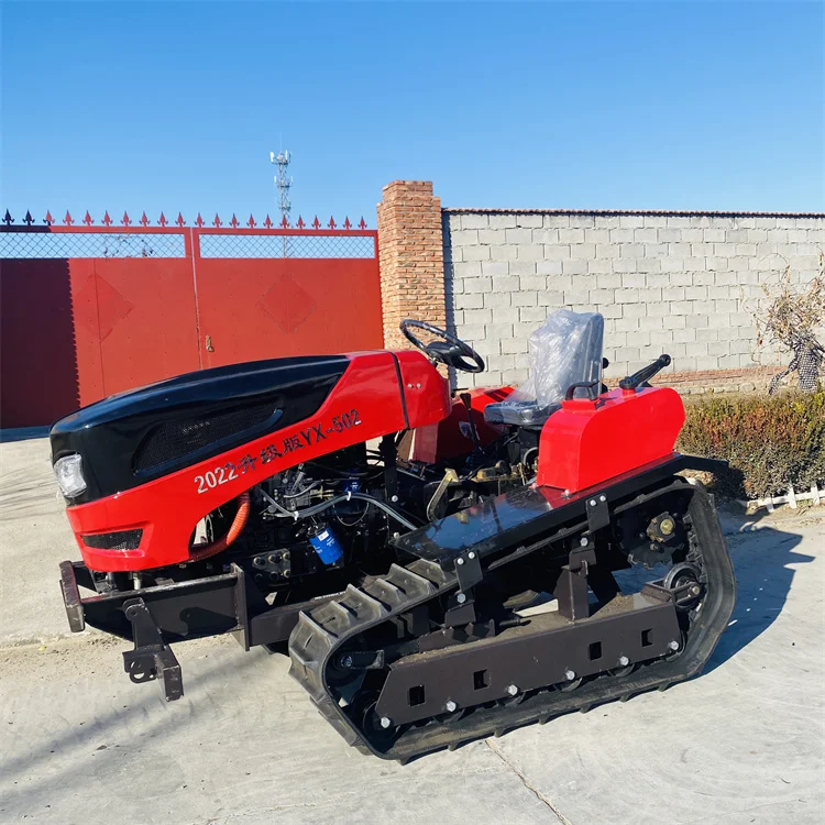 Новый многофункциональный гусеничный роторный культиватор 50 л.с. самоходный траншеекопатель