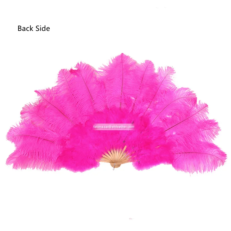 Retail Factory Price  Economy Burlesque Large Ostrich Feather Hand Fan