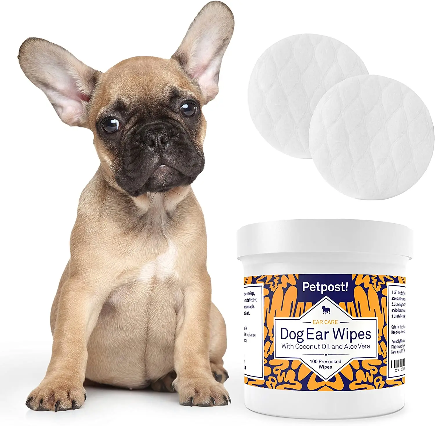 Natural Ingredients Pet Ear Wash Wipes for Dogs And Cats