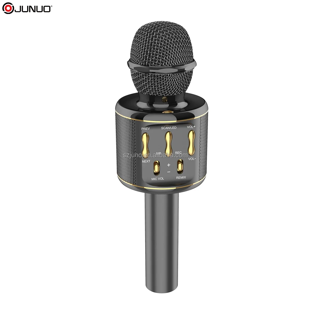 Junuo K9 Wireless Condenser Magic Record Music Built-in Mini Speaker Mike Karaoke Microphone