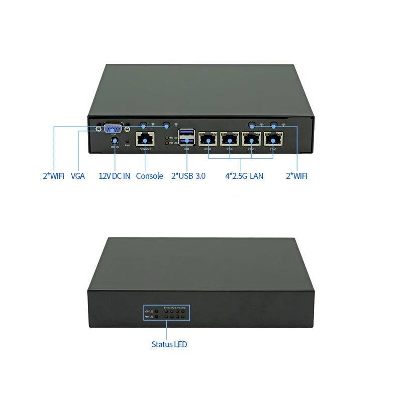 Stable barebone desktop router pc j1900 pfSesne firewall 4x i211 OPNsense 4lan firewall mini pcs