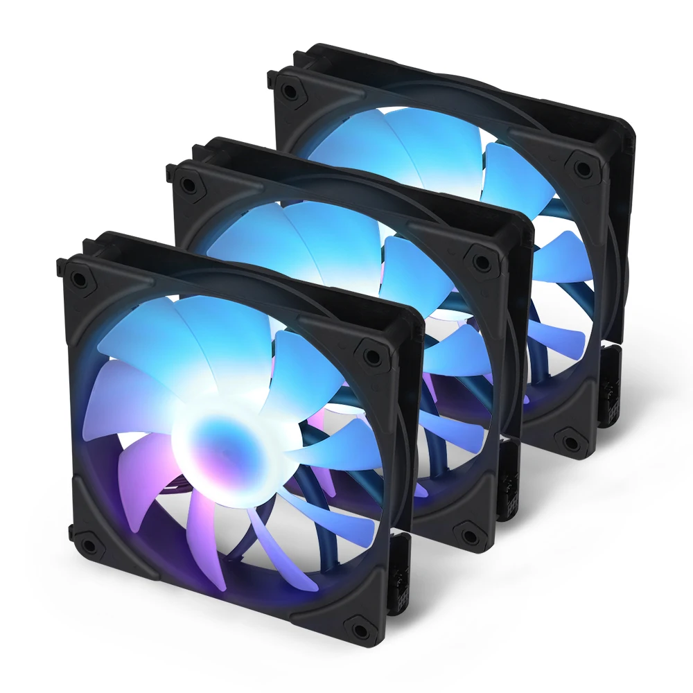 SAMA игровой ПК с высоким потоком воздуха 12 В 4Pin PWM 3x12 см белый RGB UNI Комплект вентиляторов с контроллером на выбор