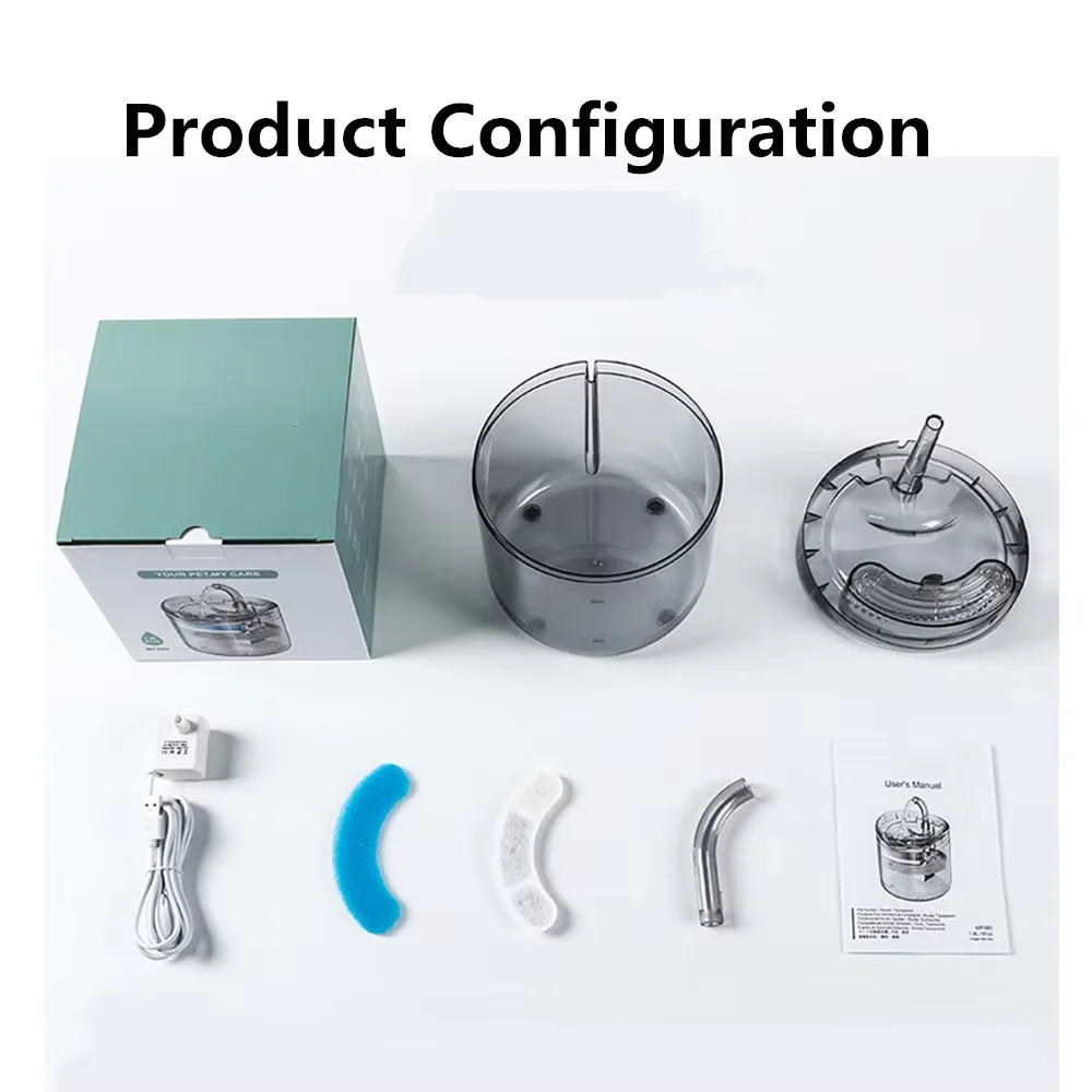 Two Flow Mode Drinking Intelligent Sensor 2L Smart Automatic Dog Cat Pet Water Fountain Filter Dispenser with Intelligent Pump
