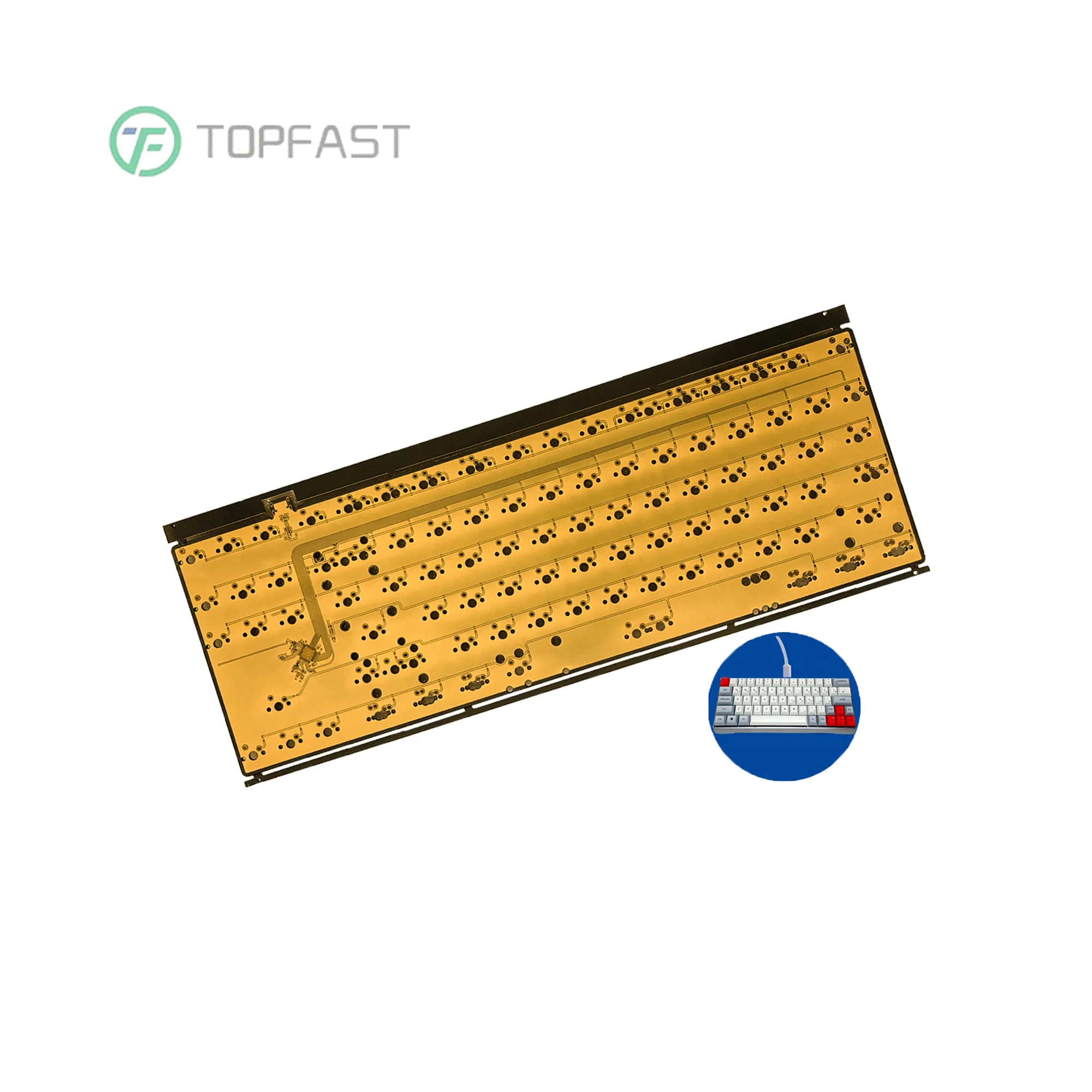 Custom Pcb Pcba Manufacturer 60% 65% 100% Mechanical Keyboard PCB Assembly Electronic Prototype Keyboard PCB OEM Factory