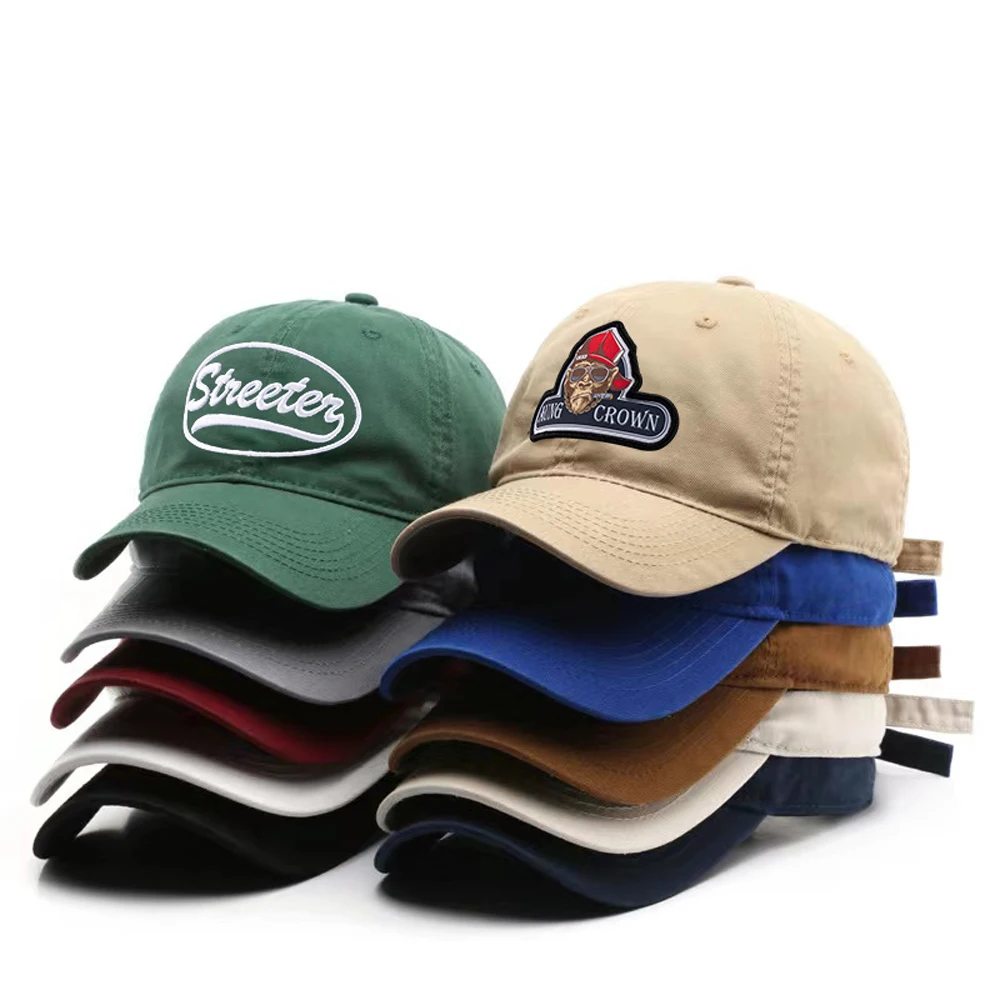 50 Colours Bulk Wholesale 100% Cotton Soft Baseball Cap Wholesale 6 Panel Plain Unstructured Embroidery Custom Blank Dad Hat