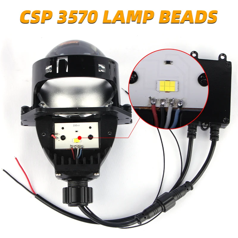 Non-destructive installation car projector 3.0 inch bi led laser headlight Universal H7 HB3 H4 car light modified LED headlight