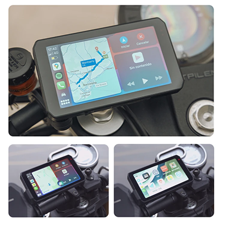 CHIGEE AIO-5play 720p Dvr Запись 5 дюймов Ip68 двойной Bluetooth Мультимедиа Carplay для мотоцикла