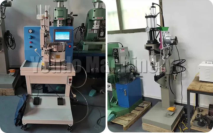 Industrial Small Pneumatic Semi Automatic Riveter Press Machinery Riveting Machine For Make Brake Button Hardware Folding Chair