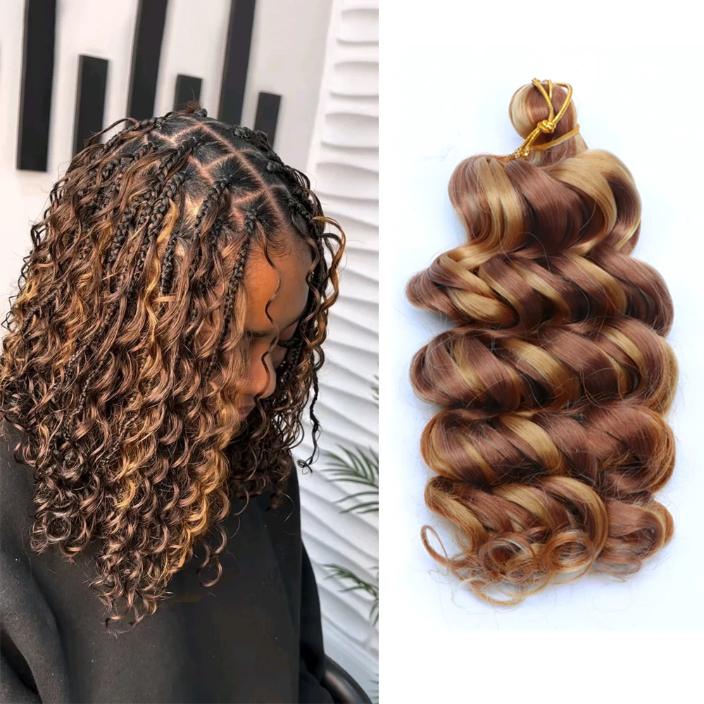 Italian curl Crochet Hair Pre Looped Short Curly Crochet Hair for Women Beach Curl Ocean Wave Deep Twist Crochet boho Braids