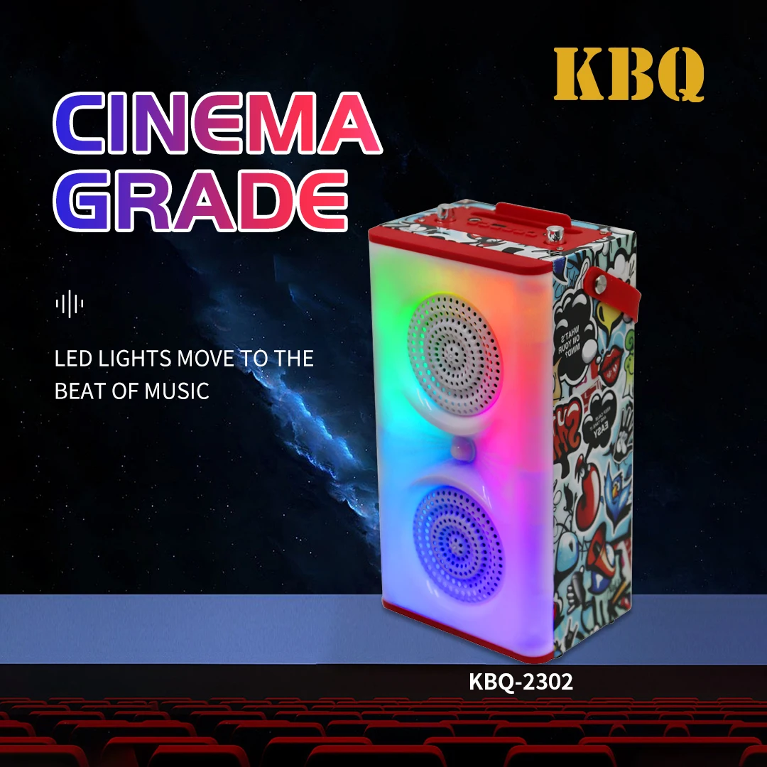 Powerful speaker 20W 2400mah rechargeable karaoke speaker with 2 mic for singing party