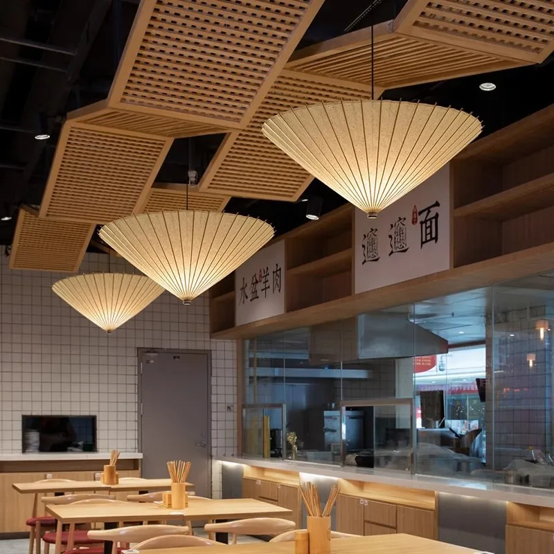 Nordic Style Hanging LED Fabric Pendant Lamp White Pendant Light Fabric for Dinning Room Living Room