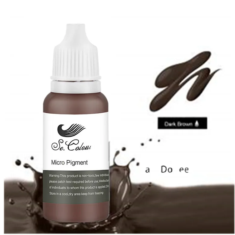 Professional Micro Pigments 15ml Organic Dark brow eyebrow Tattoo Ink for tattoo machine