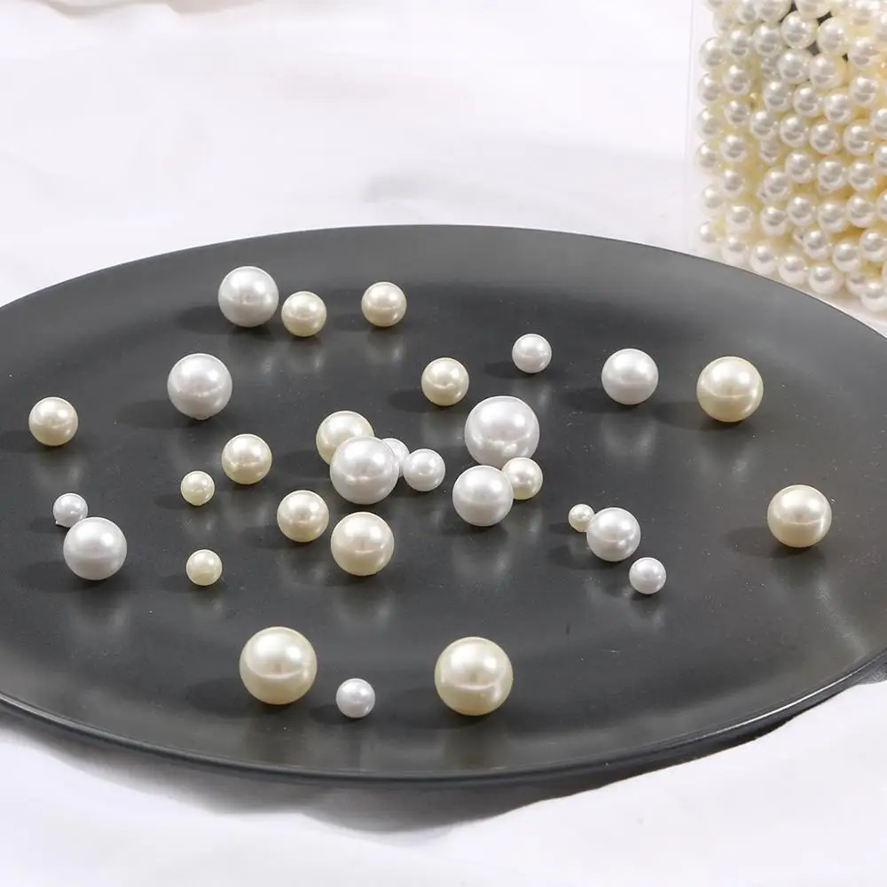 2mm White Ivory Round ABS Beads Without Hole Plastic Pearl Beads for Jewelry Accessories Beads & Findings Making