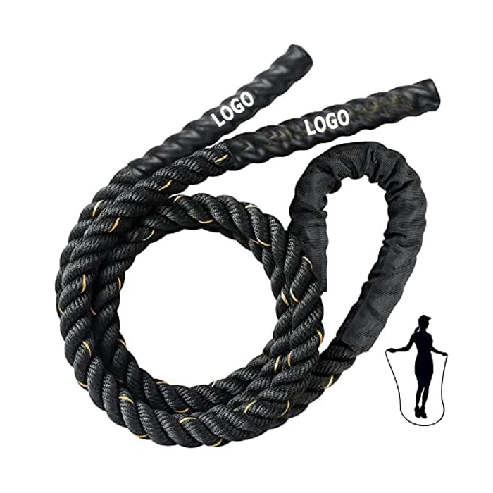 Custom Logo 3LB Weighted Skipping Rope Workout Battle Ropes for Men