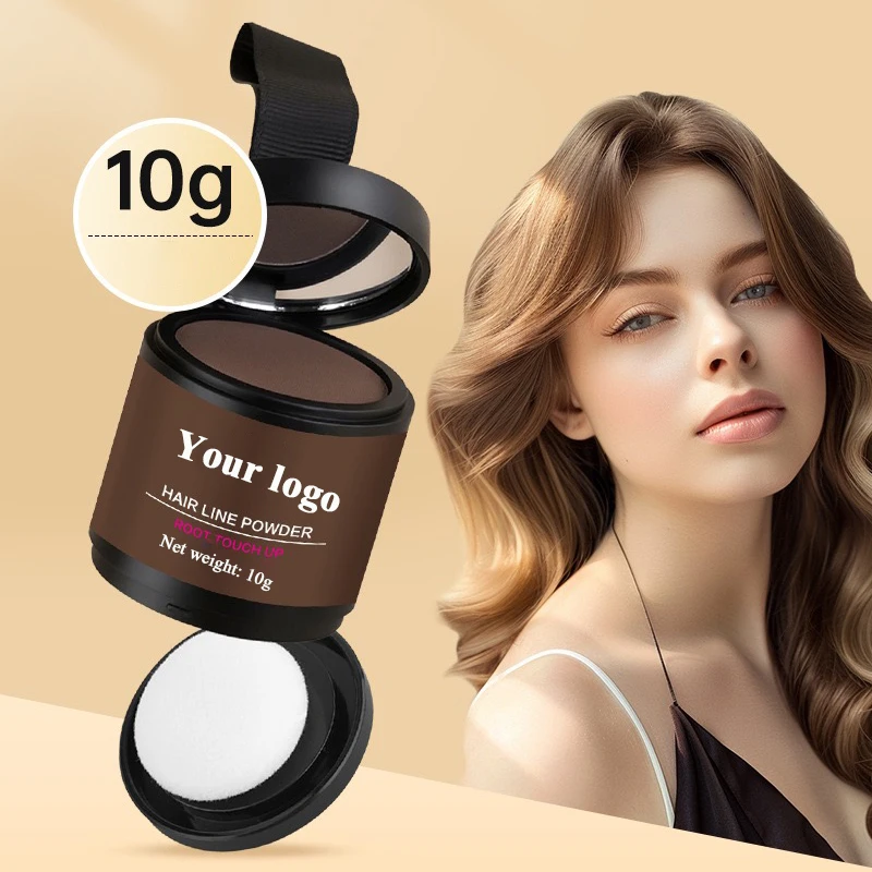 Custom Logo 10g Hairline Powder For Women Men Root Cover Touch Up Gray Instantly Conceals Loss Thinning Hair Dye Color Shadow