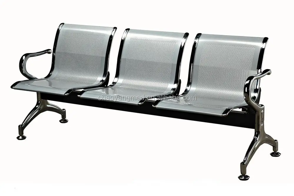 High Quality Airport Waiting Chair Hospital Waiting Room Stainless Steel 3 Seats Waiting Chair for Public Area