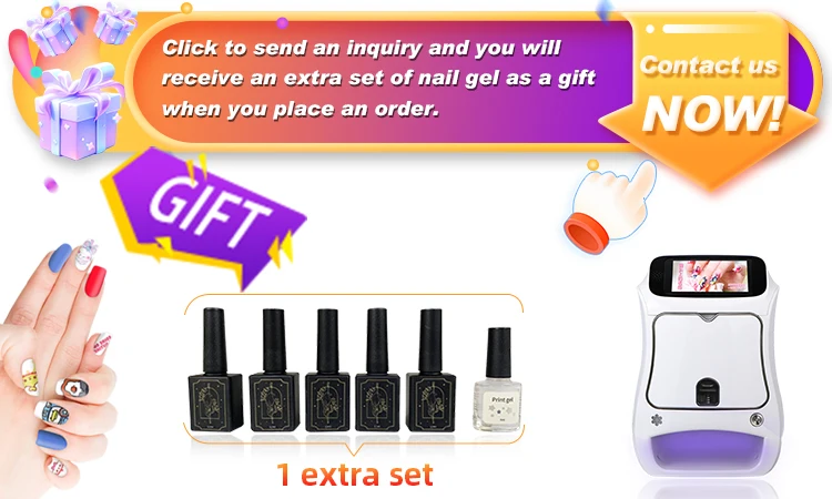 2024 Hot Selling 3D Nail Aart Printer Portable Commercial Fast Printing Smart Screen Manicure Machine With Drying