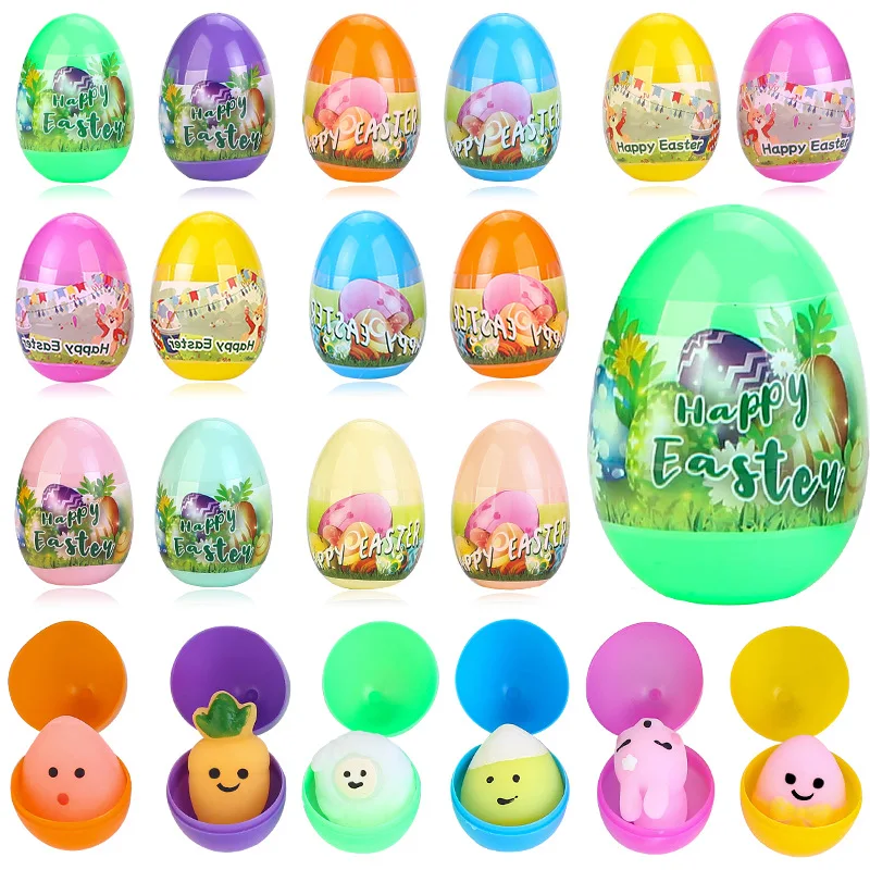 Jincan Professional production of twisted egg Easter eggs 6*4cm twisted egg Easter party capsule shell blind