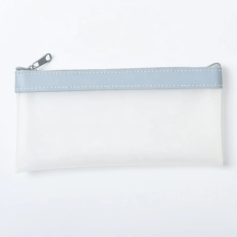 Creative cute frosted translucent pencil case TPU zipper pencil bag pencil pouch stationery supplies for school office
