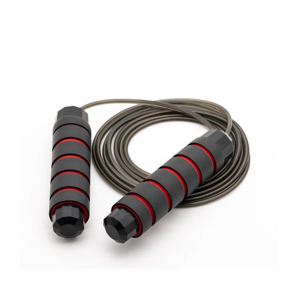 Bearing Speed Heavy  Foam Handles Steel Wire Jump Rope For Speed Aerobic Exercise