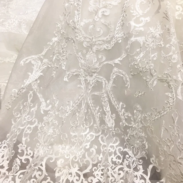 LUWEIYA бальное  ручной работы с бисером, вышитое турецкое кружево, свадебная одежда, белые свадебные женские платья, свад