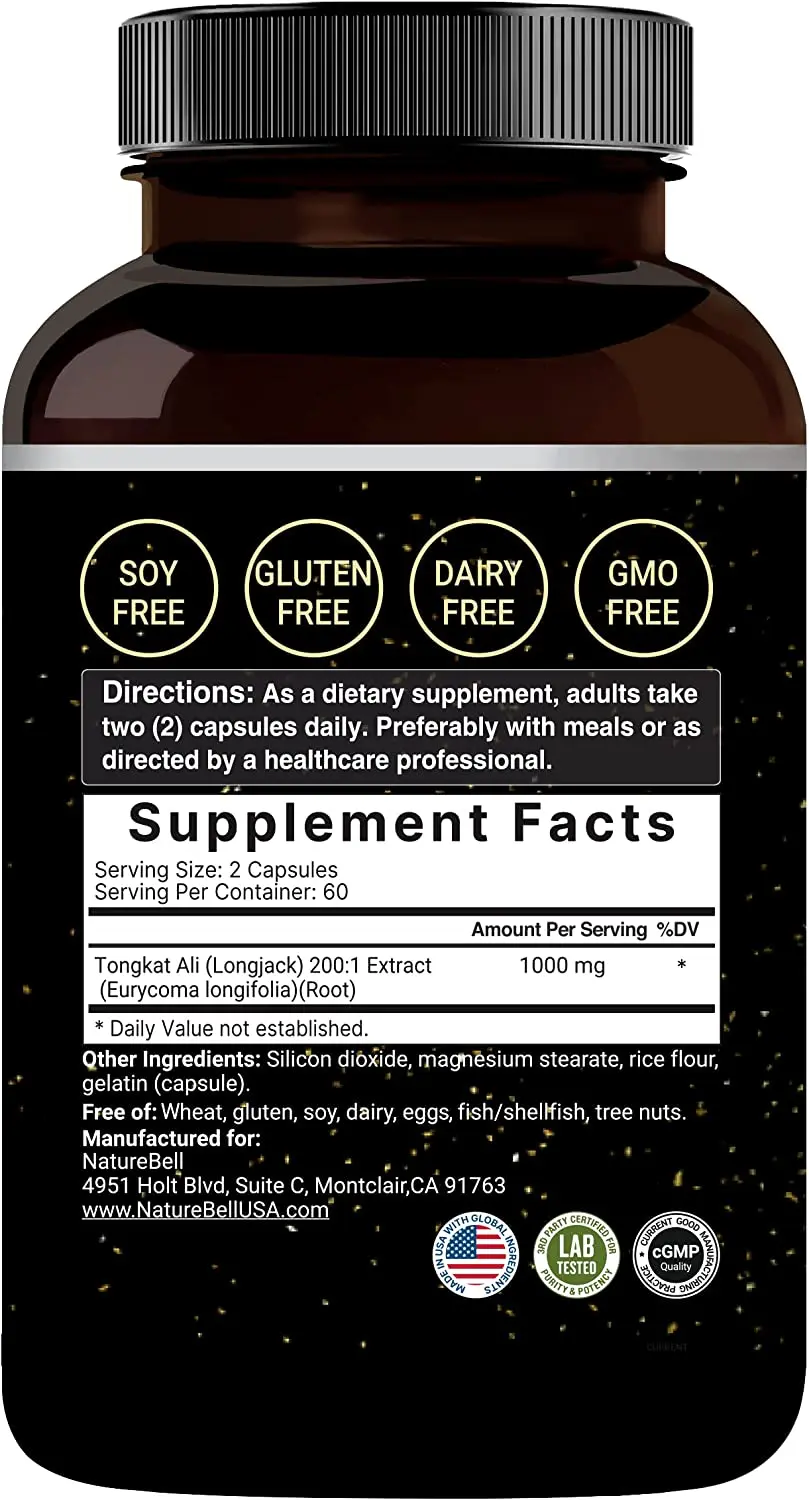 Private Label Oem Odm Natural Root Bulk Red Extract Tongkat Ali Capsules Pills