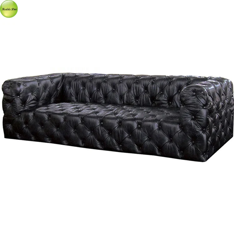 Итальянский кожаный диван chesterfield античный спасательный винтажный бархатный черный мебель для гостиной