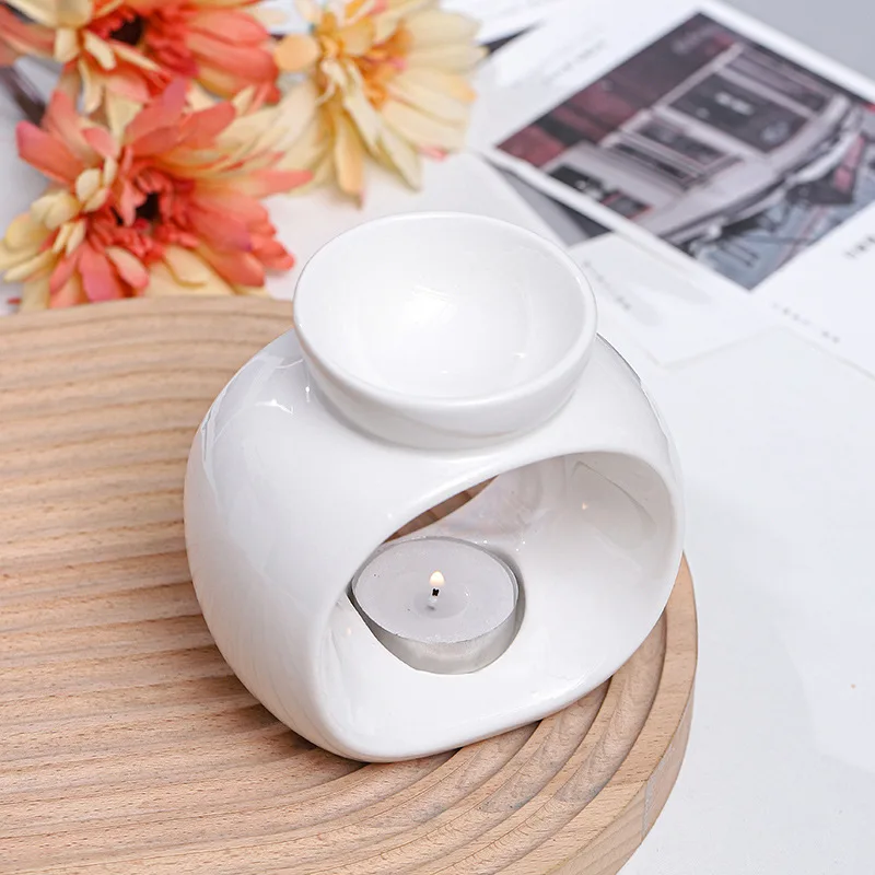 Cross-Border Household Fresh Air Aromatherapy Ceramic Wax Melting Stove Anti-Dry Burning Essential Oil Incense Incense Holders