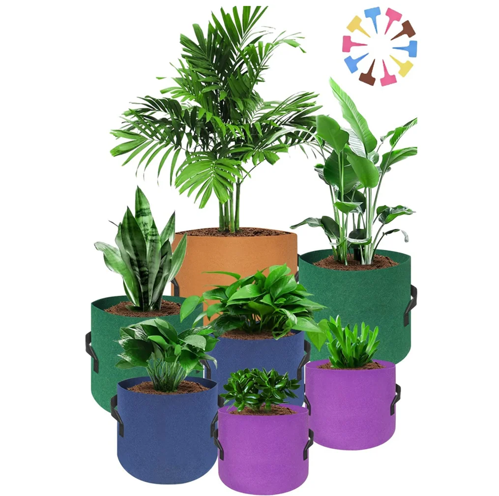 Plant Growing Bags Plant Bags Breathable Garden  Planting Tomato Fabric Smart Pots for Vegetables , Fruits, Smart  Bag