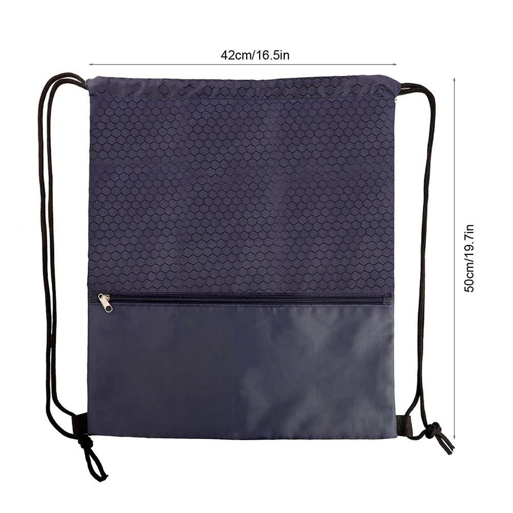 Wholesale Waterproof Large Capacity Polyester Drawstring Backpack Wet Dry Separate Nylon Waterproof Drawstring Bag