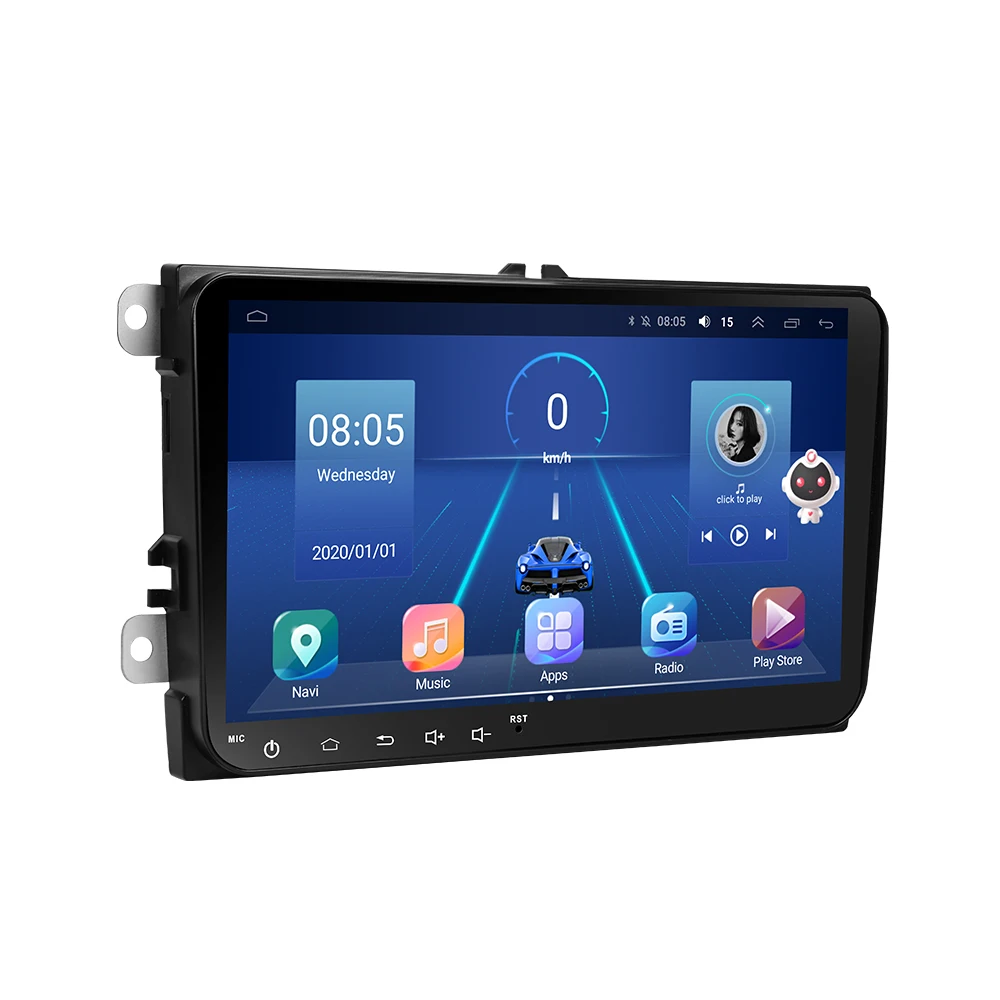 8 Core 8+128G Car Radio Stereo 2 Din 9 inch QLED Touch Screen AI Voice Carplay Hi-Res For VW/Golf/Skoda/Seat/Passat B6