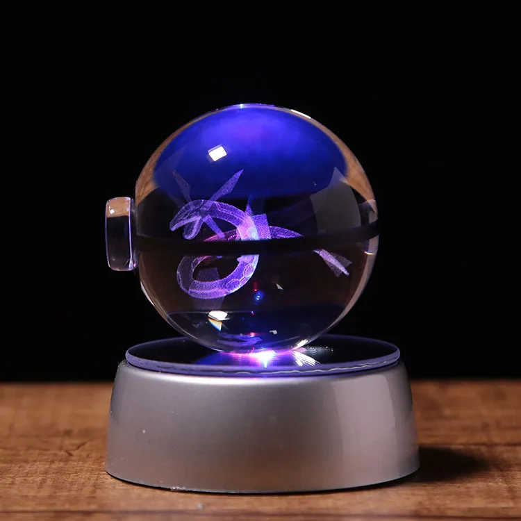 Горячая Распродажа 50 мм 80 Гравировка Кристалл k9 Rayquaza шар для детского подарка