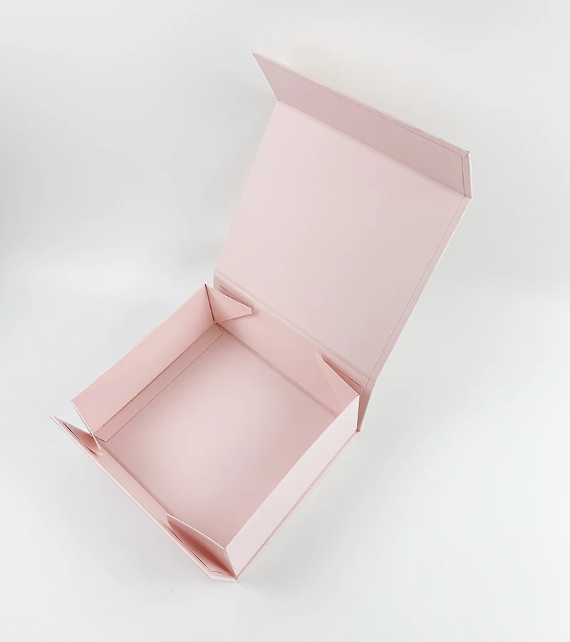 custom logo luxury pink magnetic closure folding flat pack cardboard paper storage gift box packaging bikini bra package box