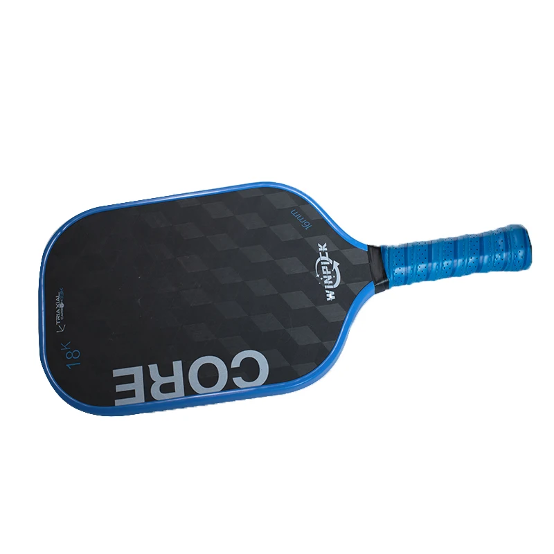 High-end Elongated shape reactive honeycomb PP core usapa approved 3D 18K T700 carbon skin fiber pickleball paddle
