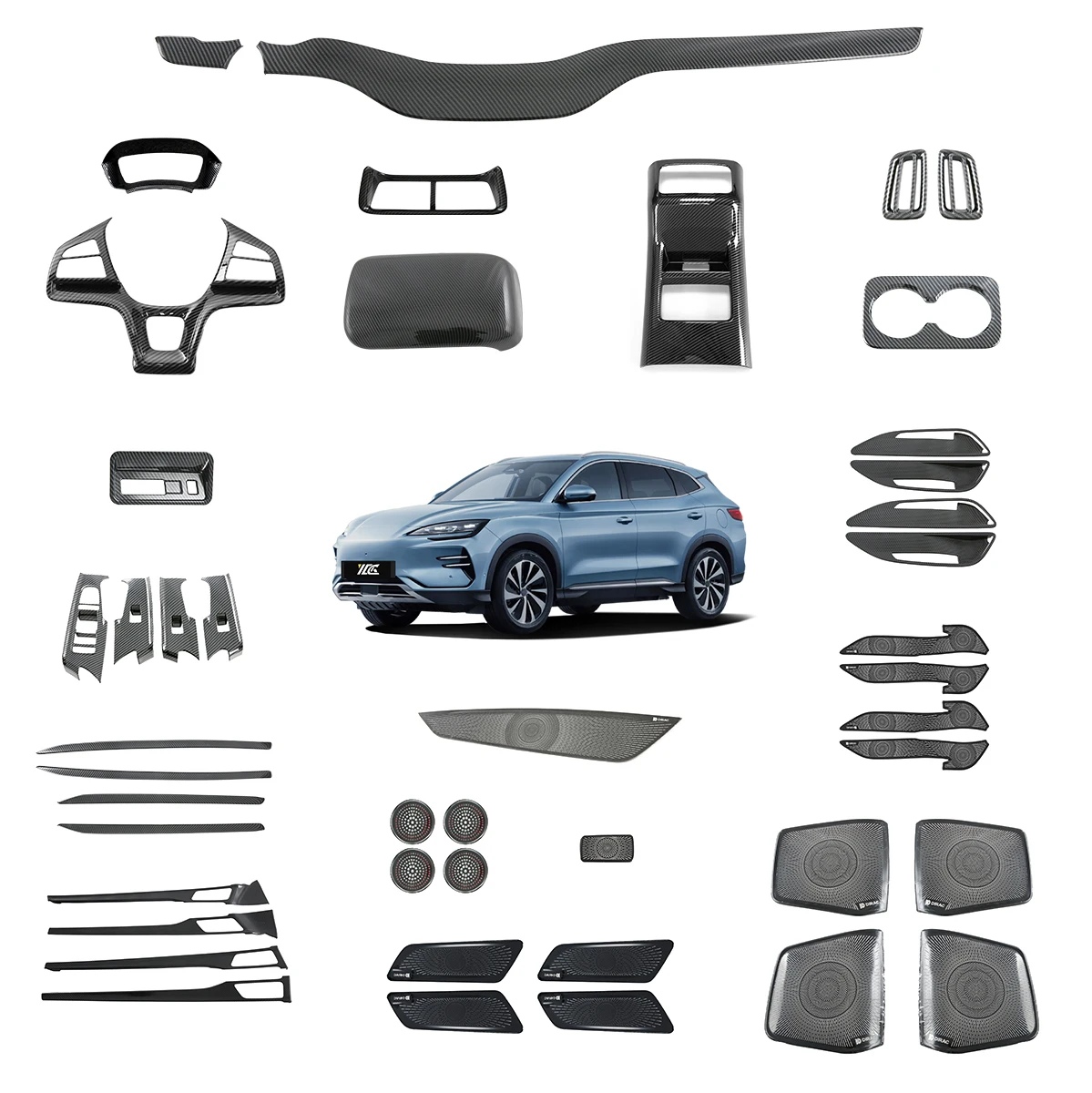 Hot Wholesale Song Plus Champion Accessory Universal Parts Carbon Fiber Interior Accessories For BYD Seal U Sealion6
