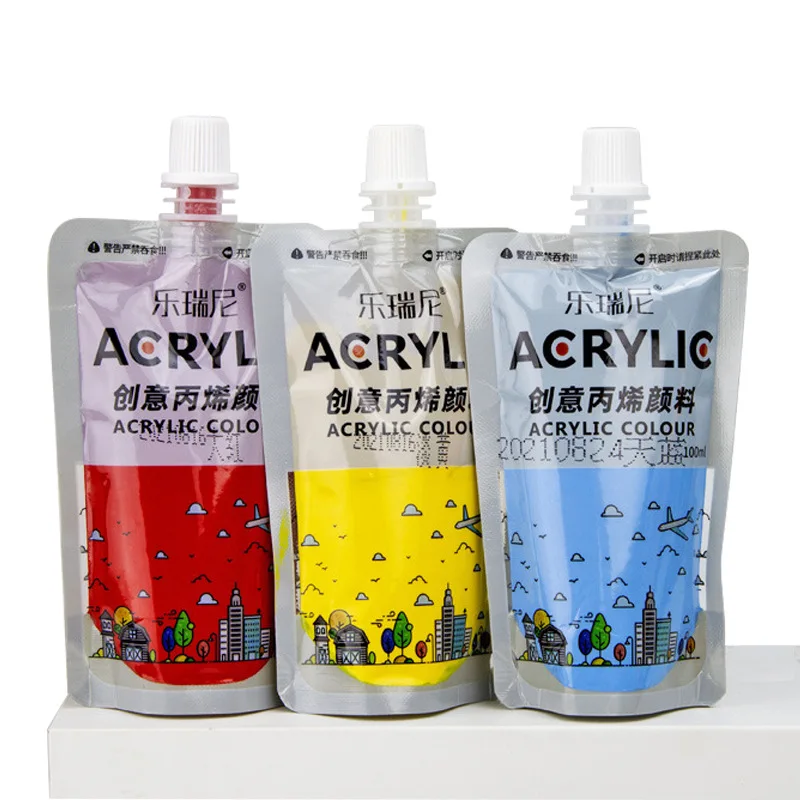 Lareine 37colors creative acrylic color paint 100ml non-toxic for children and kids DIY Acrylic Painting