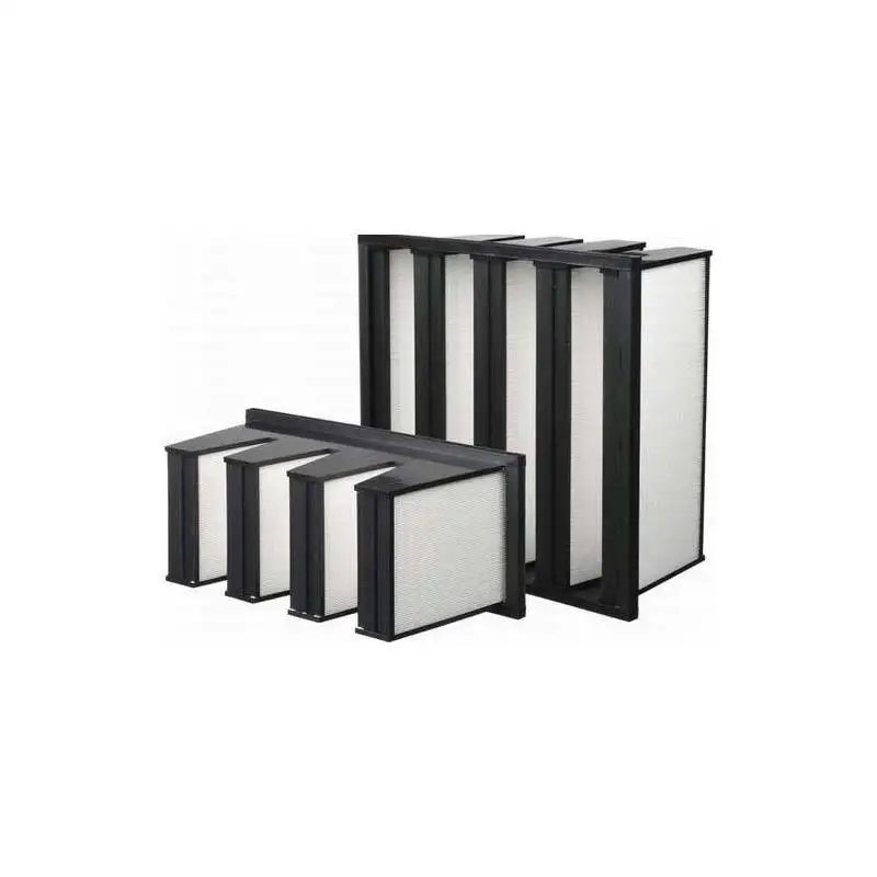 customization Multiple specifications High Efficiency Manufacture Hospita V-bank Compact Hepa Air Filter for Clean Room