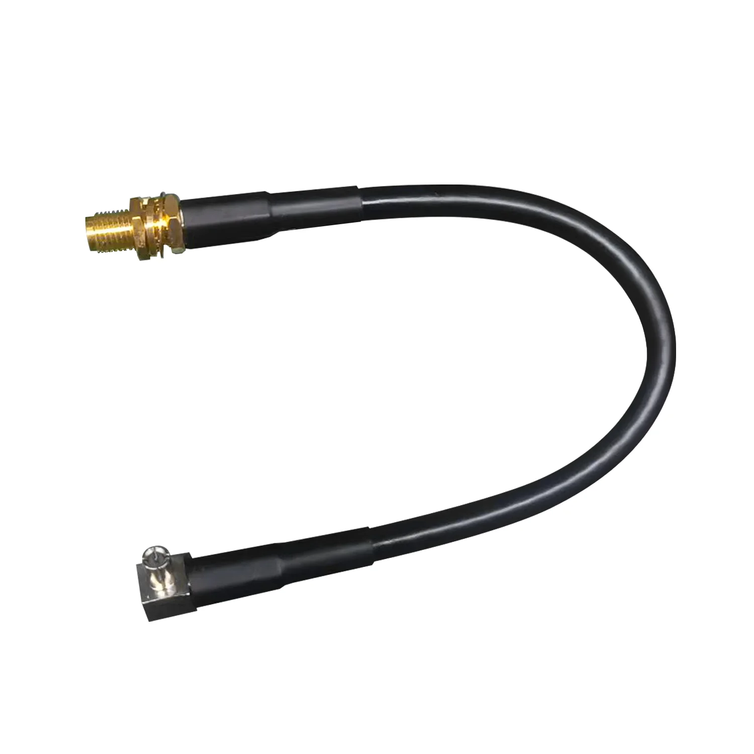 Coaxial RF connector SMA-female to TS9 male elbow RG174 cable assembly 18CM adapter cable