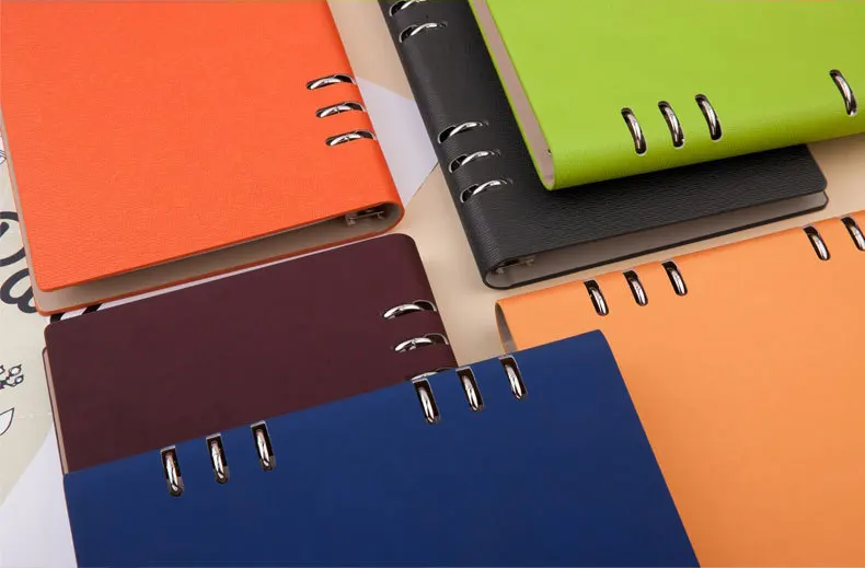 Notebook loose leaf business Notepad Korean creative A5 high grade color changing Pu suede book office  Promotional Gift